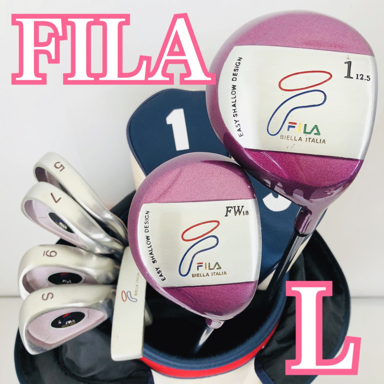 レディース FILA フィラ ゴルフ クラブ セット 初心者 入門 バッグ付き 右利き パター付