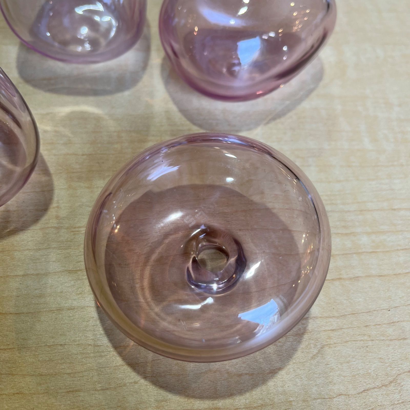 sghr スガハラ 一輪挿し 花瓶 花器 フラワーベース ピンク 4点セット 