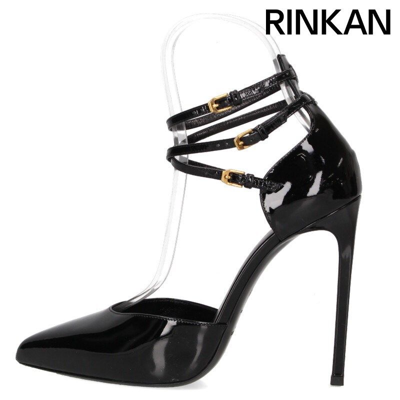 サンローランパリ 315553 マルチストラップ パテントレザー ヒール