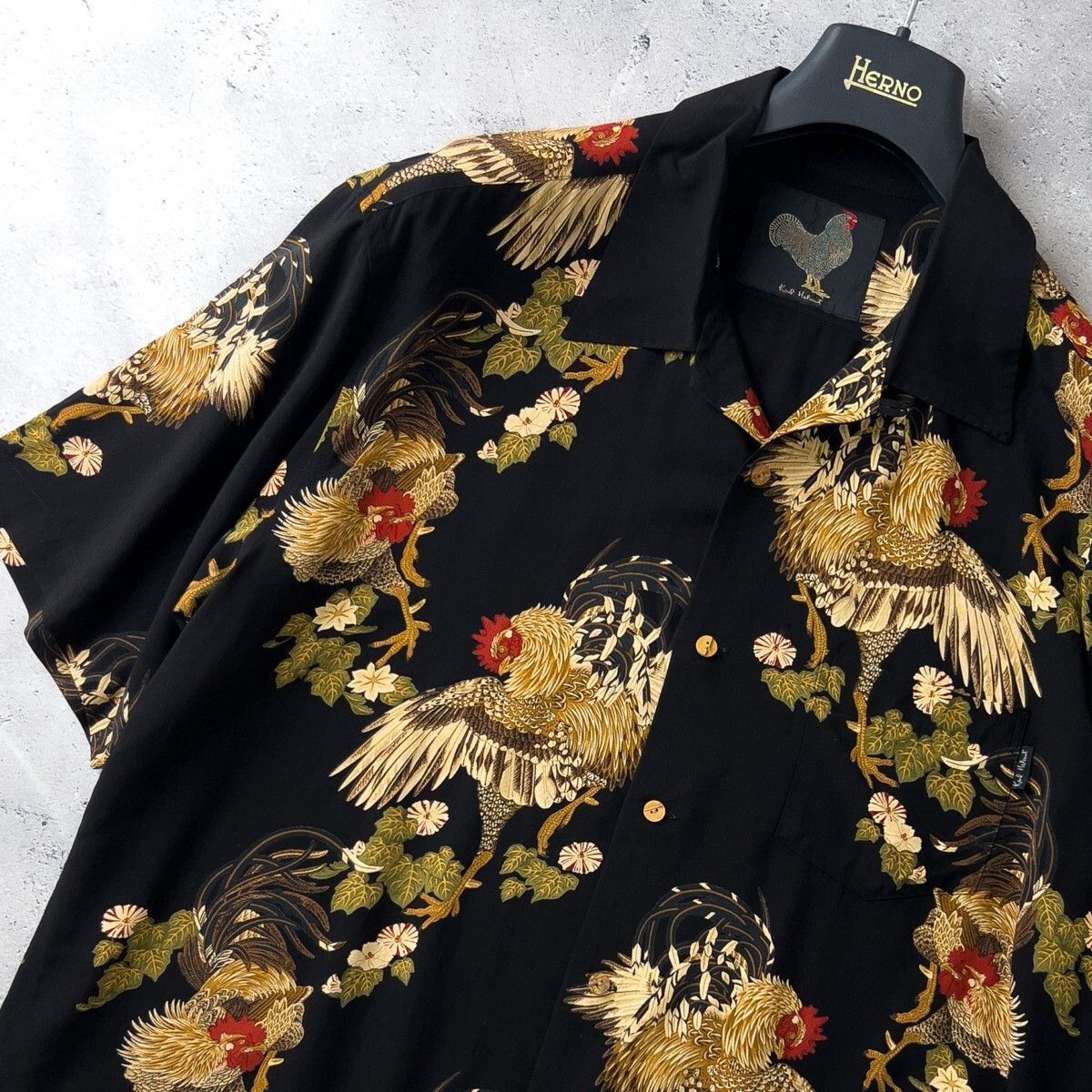 希少 Karl Helmut カールヘルム 半袖 レーヨン アロハシャツ トップス