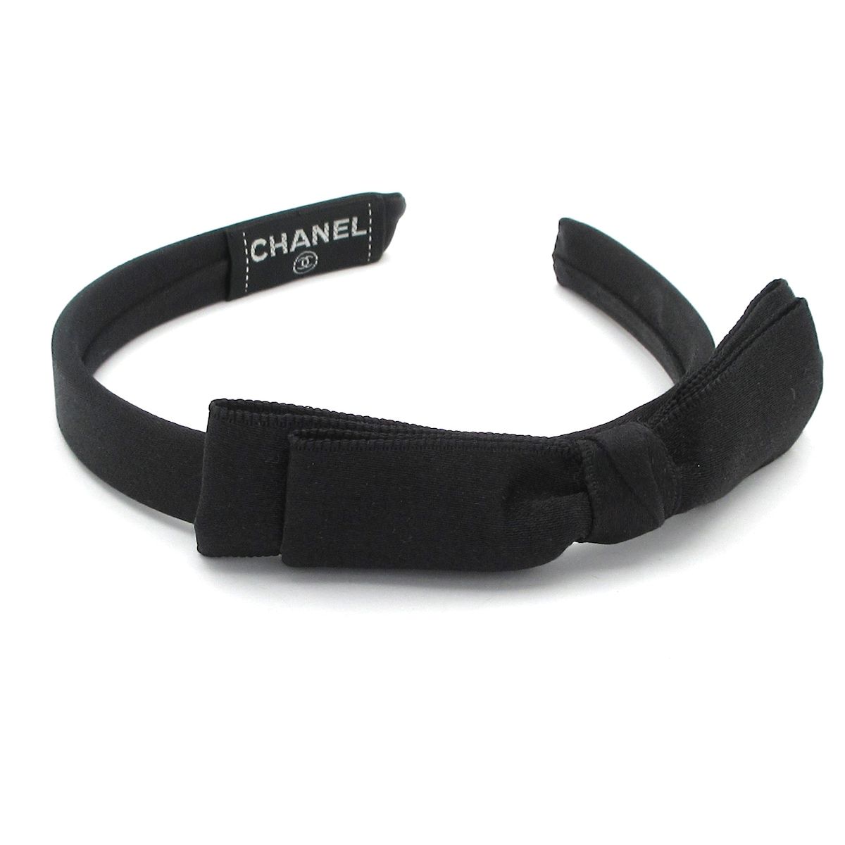 CHANEL シャネル カチューシャ - 黒 リボン
