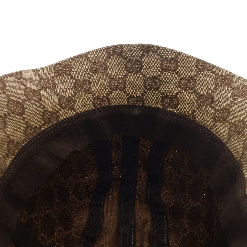 GUCCI (グッチ) GG総柄 バケットハット ブラウン 023441.XM116