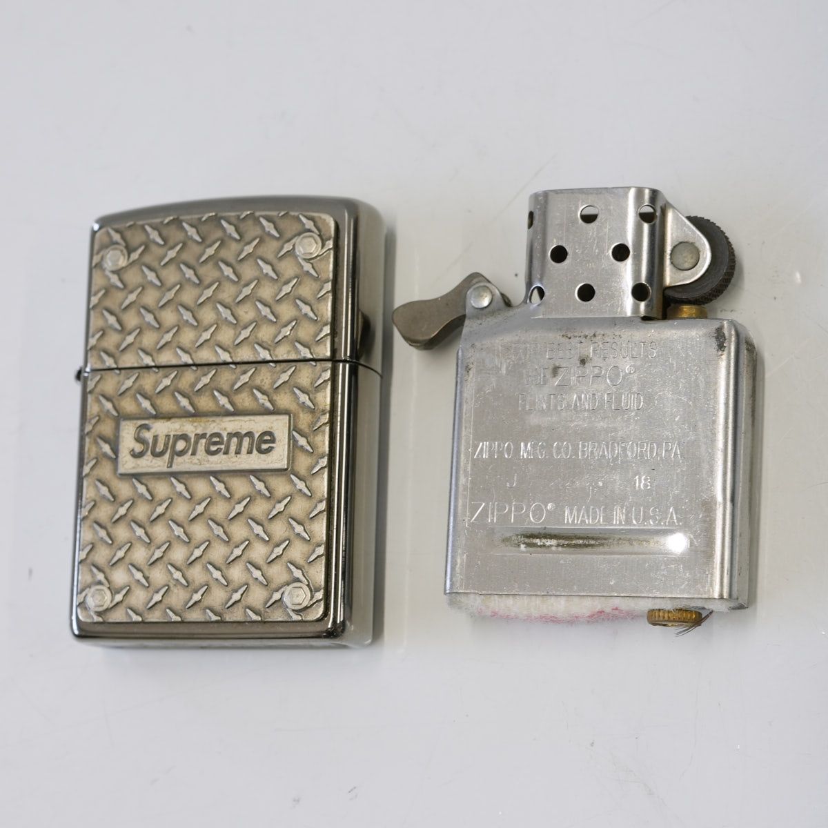 Supreme Diamond Plate Zippo シュプリーム ジッポ 19ss