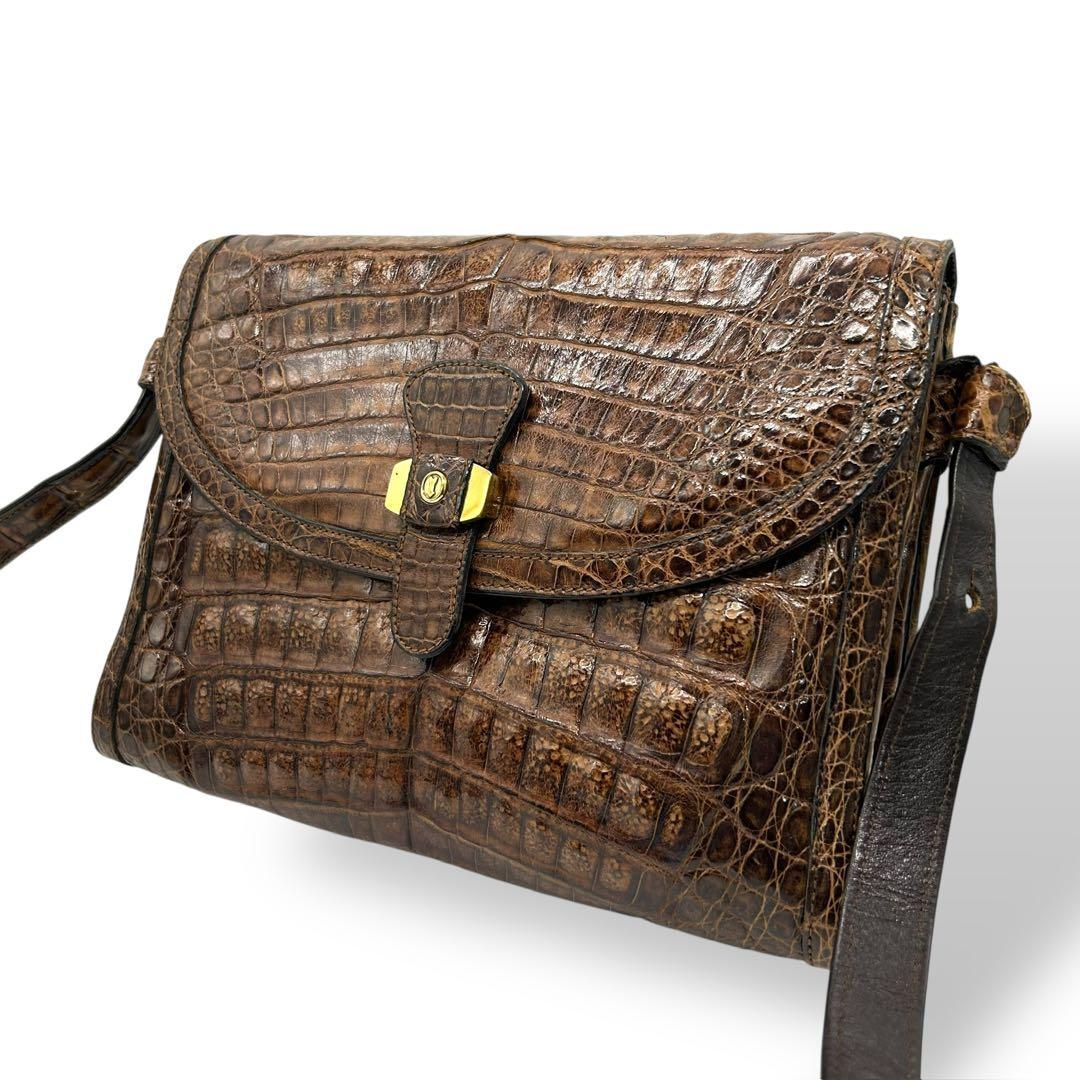 GOLD PFEIL ワンショルダーバッグ 2way クロコ 茶 2250 GOLD PFEIL ワンショルダーバッグ 2way クロコ 茶 2250 - メルカリ