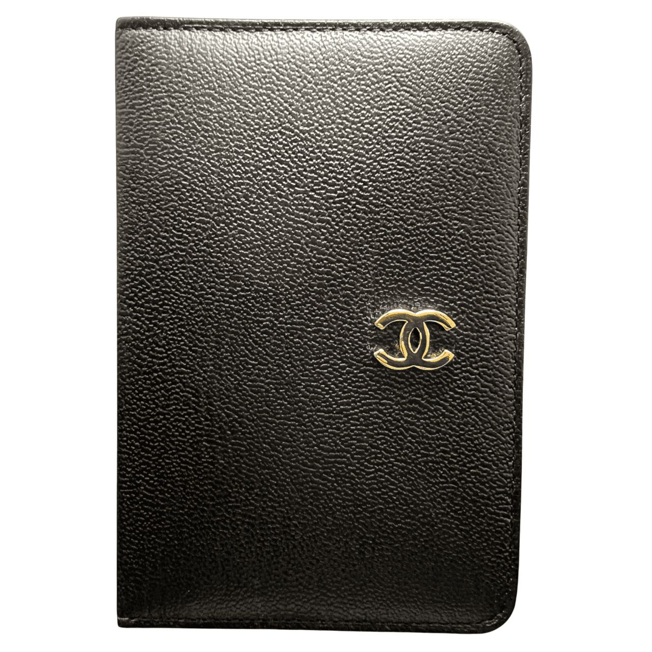 CHANEL ココマーク パスケース カードケース 5番台シリアル ブラック レザー ブティックシール付 ゴールド金具 マトラッセ シャネル Aランク 鑑定済