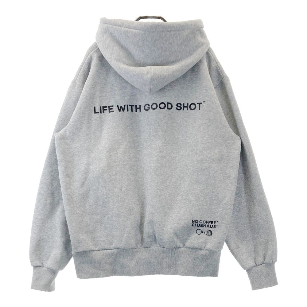 サイズ：M NO COFFEE ノーコーヒー ×CLUBHAUS NO GOLF 裏起毛 スウェットパーカー  グレー系 [240101487110] ゴルフウェア メンズ ストスト サイズ：M NO COFFEE ノーコーヒー ×CLUBHAUS NO GOLF 裏起毛