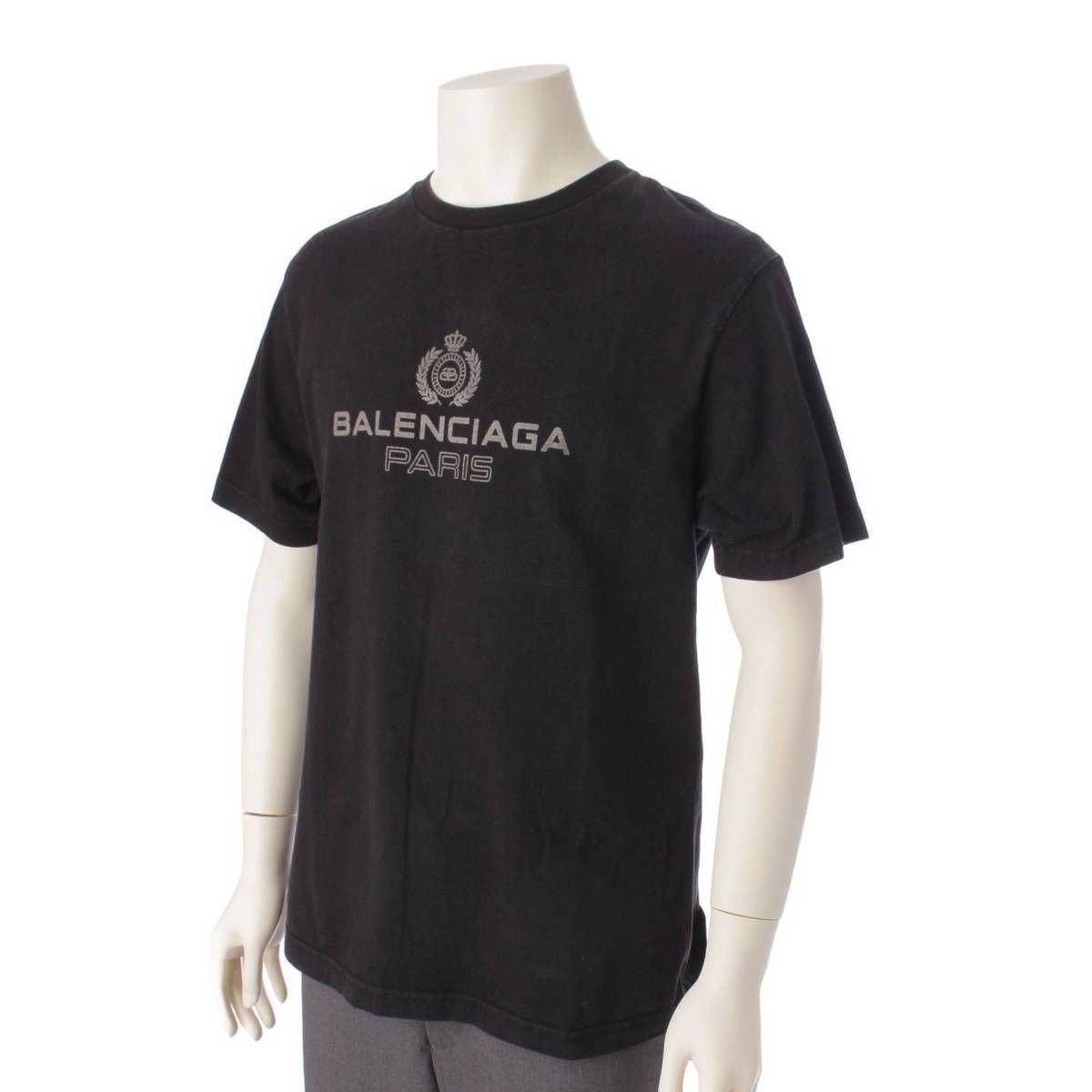 バレンシアガ】Balenciaga 19年 メンズ コットン 半袖 ロゴ カットソー 
