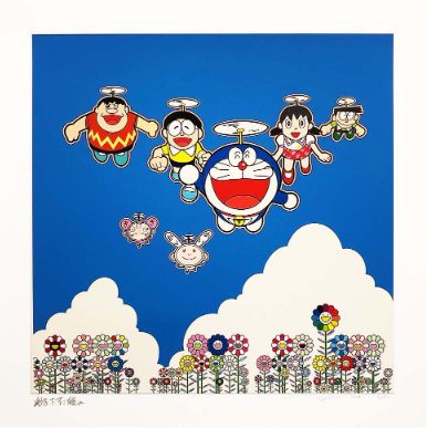 t*a様 村上隆 あんなこといいなできたらいいな 版画 サイン入り 村上隆「あんなこといいな 出来たらいいな」オフセット