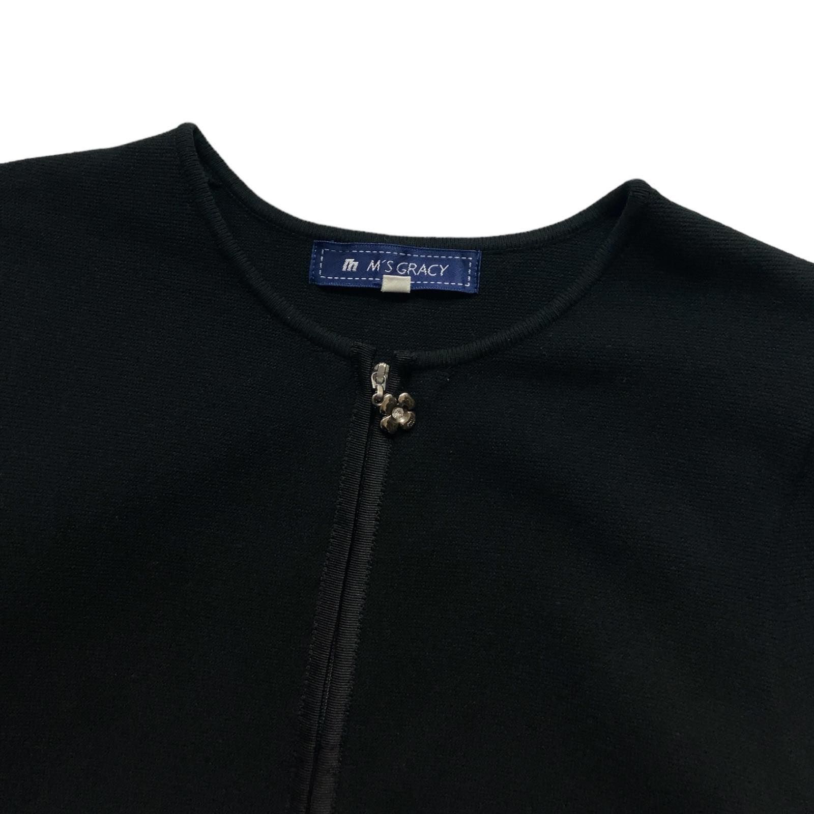 M'S GRACY 黒 ジッパー付き トップス 38