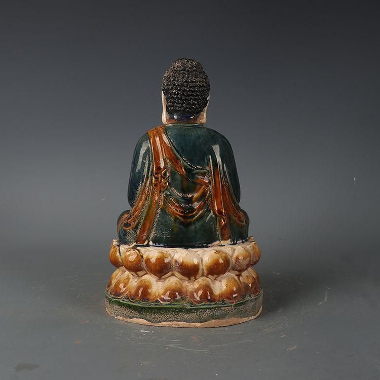 唐三彩  釈迦坐蓮仏  縁起物  工芸品  美術品 置物 唐三彩 釈迦坐蓮仏 縁起物 工芸品 美術品 置物 - メルカリ