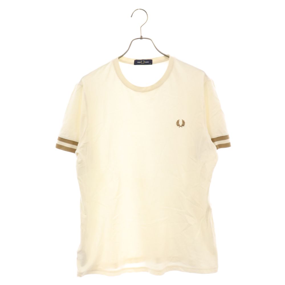 FRED PERRY (フレッドペリー) フロントロゴ刺繍 半袖Tシャツ カットソー アイボリー M5609/560/01885/408