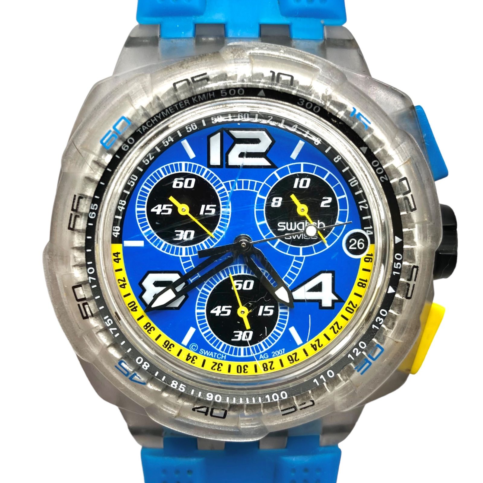ライトブルーがさわやか ⭐️swatch】希少 かっこいい 芸術品 