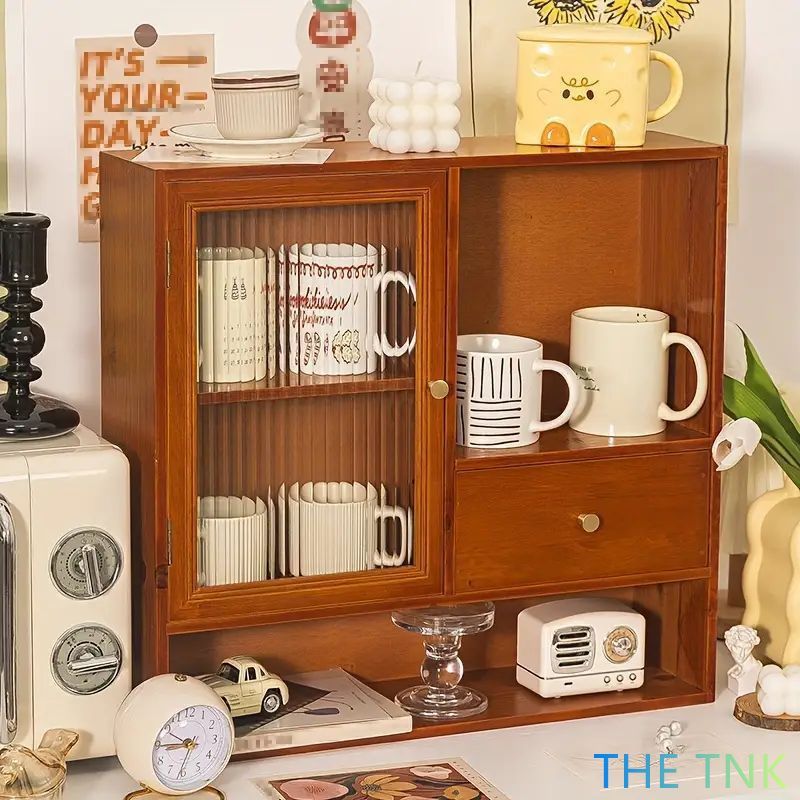 アンティーク 木製 3段 書棚 本棚 飾り棚 キャビネット 鍵付き ガラス書棚