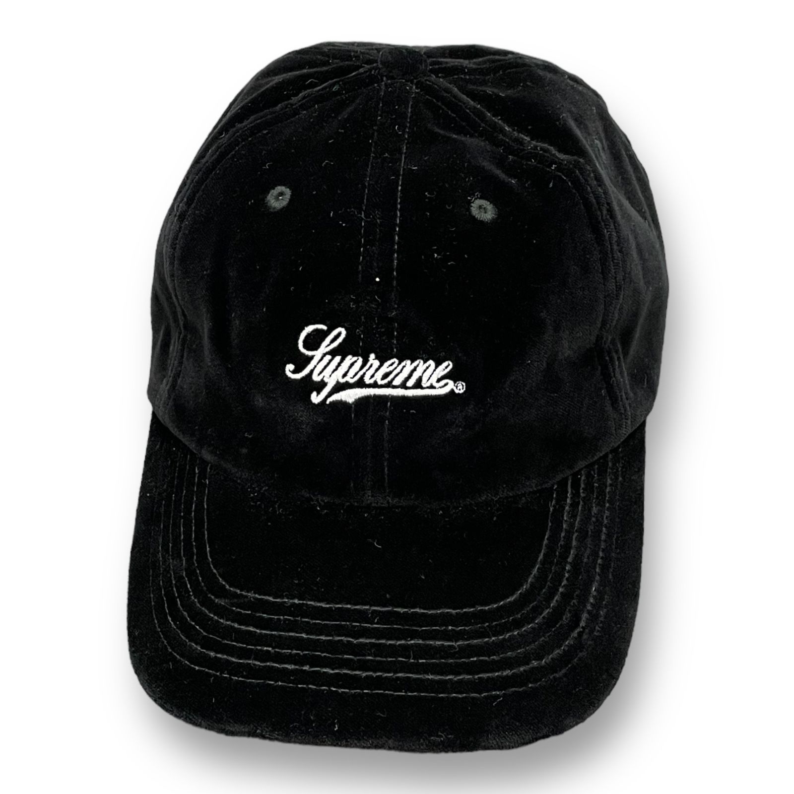 国内正規 美品 SUPREME 21AW Velvet 2-Tone 6-Panel ベルベット 6