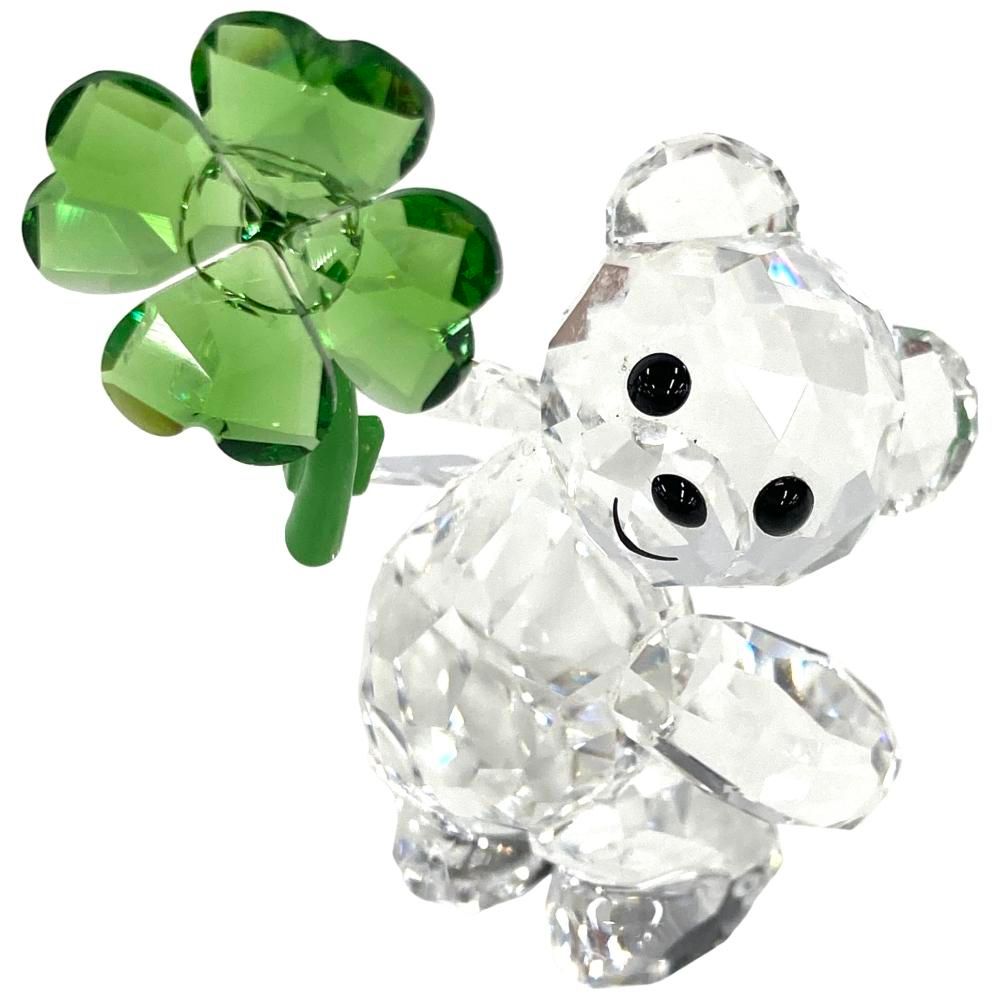 スワロフスキー SWAROVSKI Kris ベア Lucky Charm クローバー オブジェ 置物 クリスタル 5557537 クリア