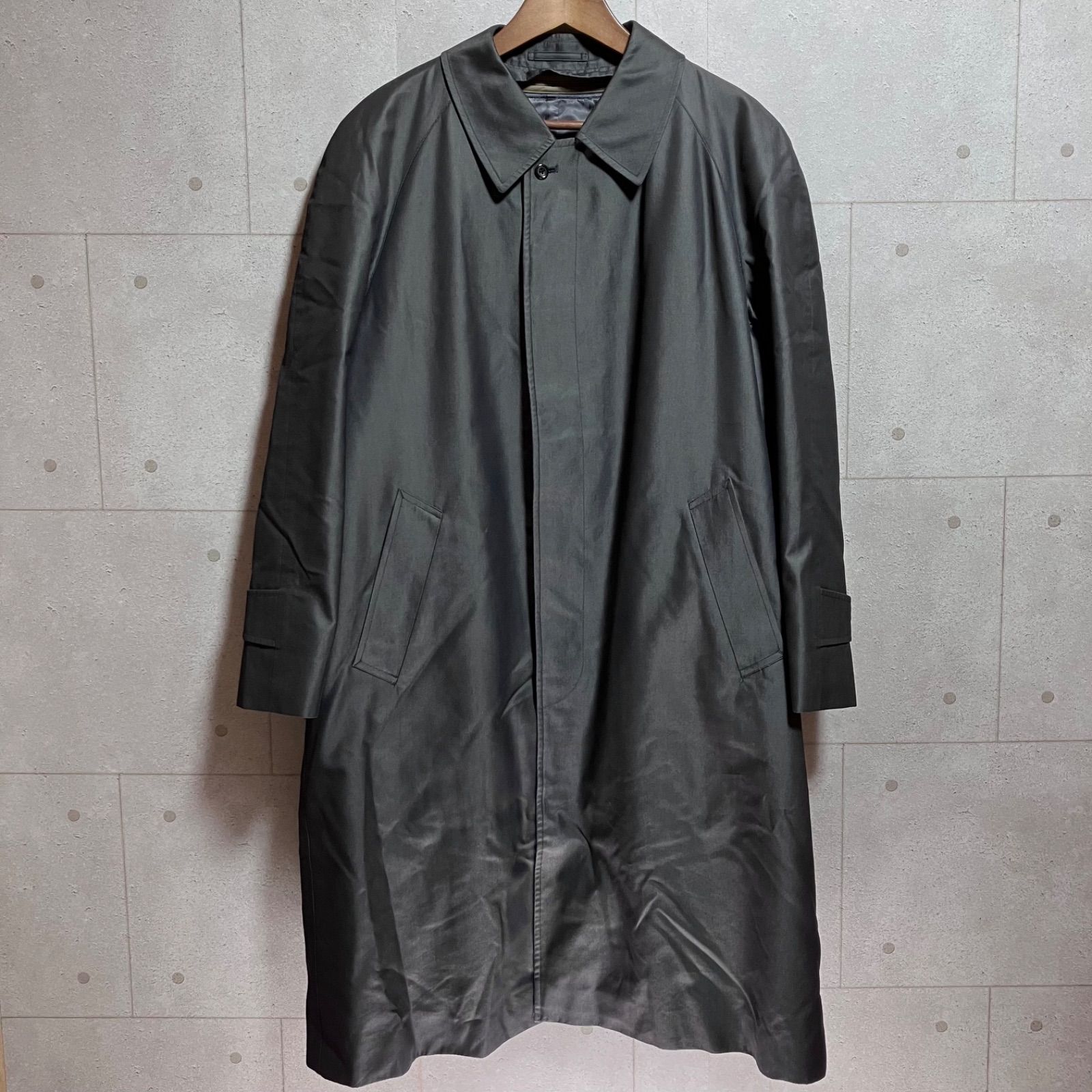 【美品】Aquascutum ステンカラーコート ネイビー SHEERWATER ステンカラーコート