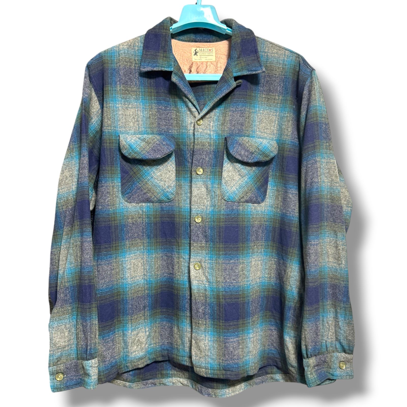 シャツ IONSEOUL (UNISEX) Winter Vintage Wool Checkered Shirt 4JH067 WOODENDOLL (ウッディンドール) コットンブレンド チェック柄