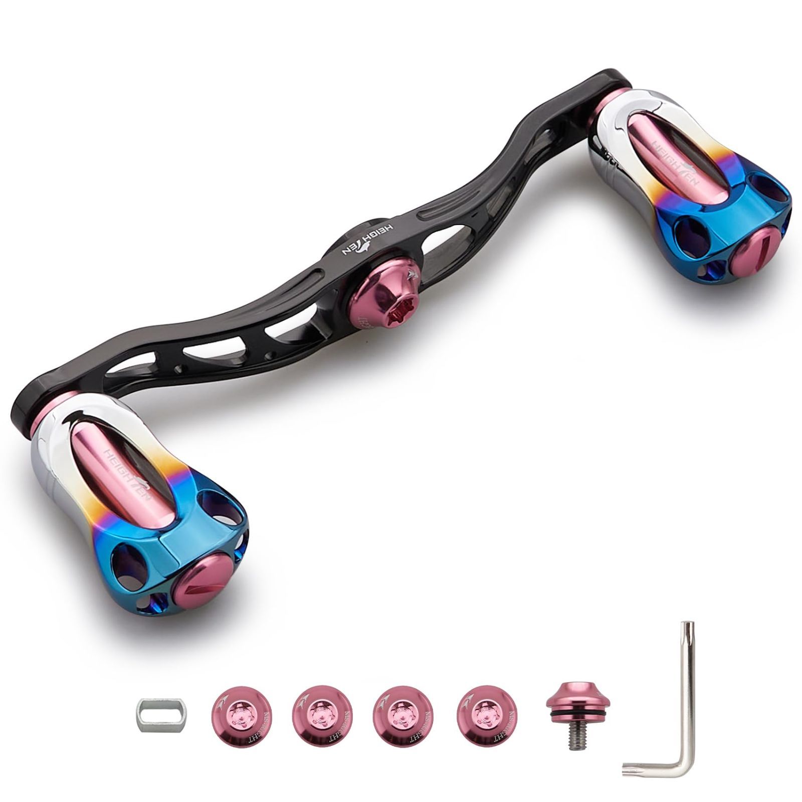 値下✴︎3mm厚90mm✴︎オーロラ✴︎アブ.ダイワ用オフセットハンドル オススメ✴︎3mm厚90mm✴︎オーロラ✴︎アブ.ダイワ用オフセット