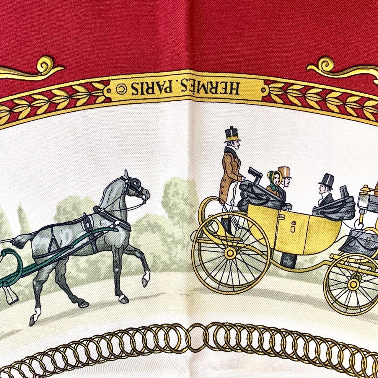 エルメス　馬車柄スカート エルメス 馬車柄スカート（エルメスHERMES スカーフ馬車）