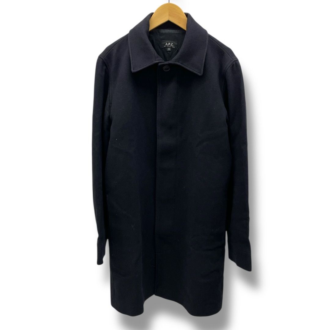 A.P.C. ステンカラーコート S ネイビー 中古・古着通販】A.P.C. (アーペーセー) ステンカラーコート ネイビー