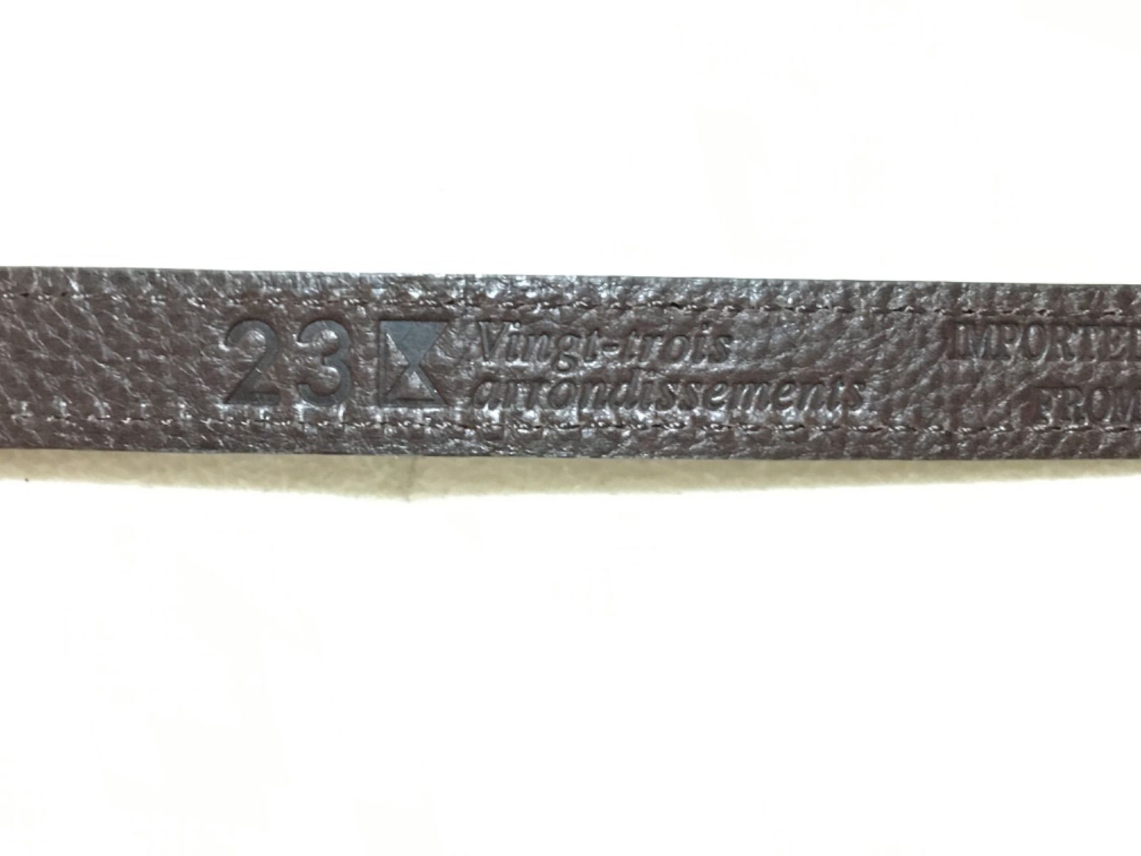 541新品♪23区牛革ウエストシンプルベルト茶44￥10175日本製大きい