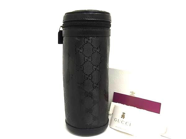 GUCCI グッチ GGインプリメ PVC 水筒ケース ボトルホルダー メンズ レディース ブラック系 FI8156