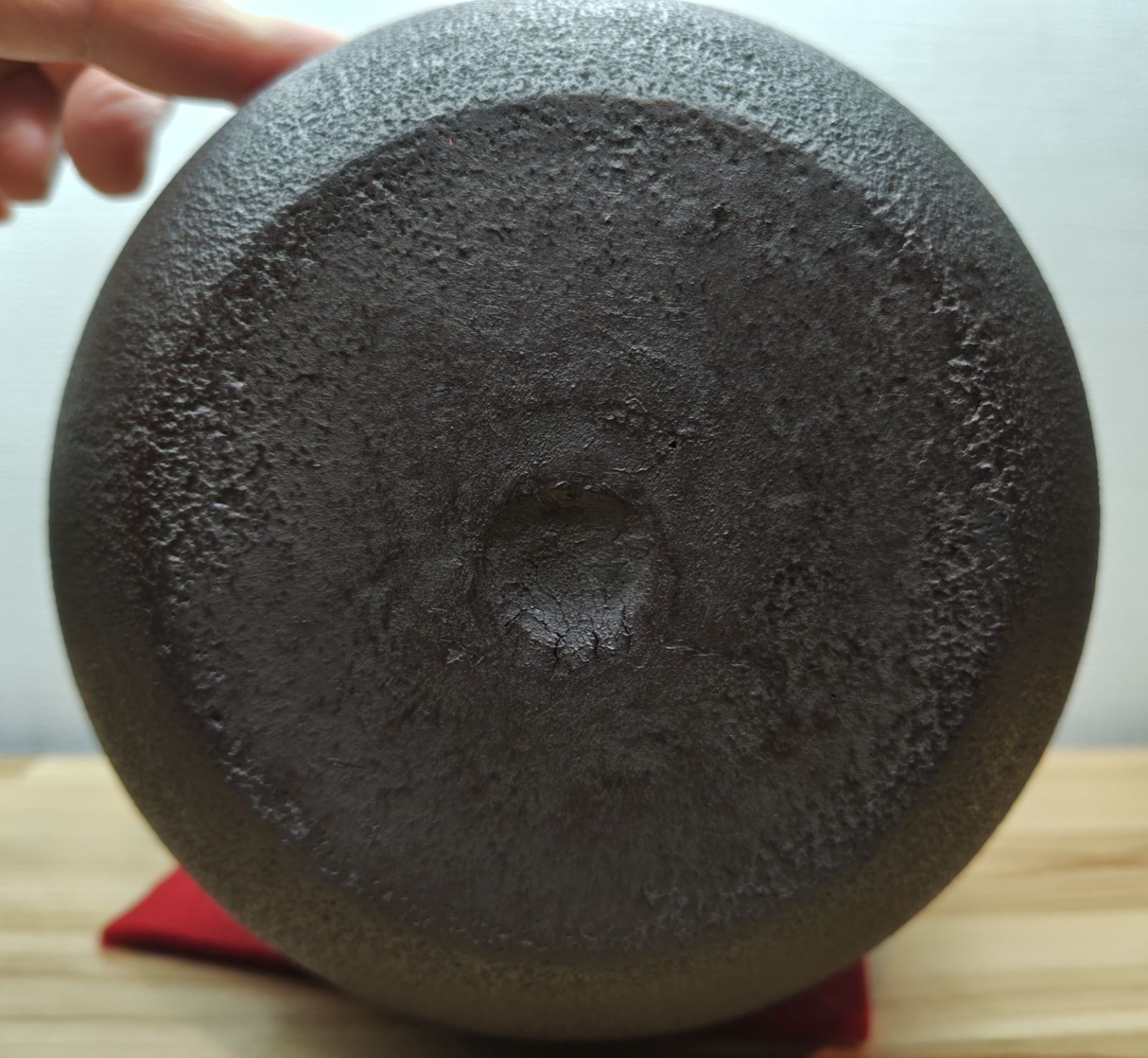 姥口釜 糸目模様