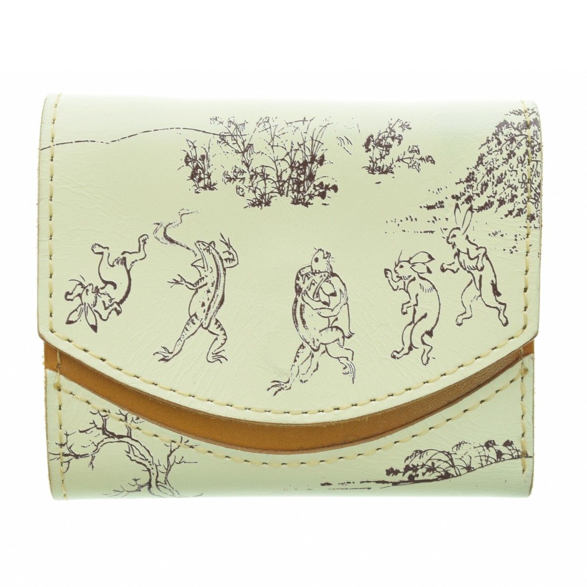 【QUATROGATS】小さいふ ペケーニョ 鳥獣戯画 栃木レザー財布
