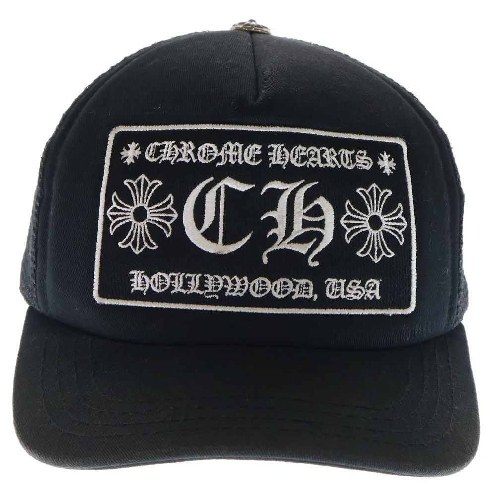 クロムハーツ トラッカーキャップ CHパッチクロスボール メッシュ ブラック クロムハーツ トラッカーキャップ CHパッチクロスボール