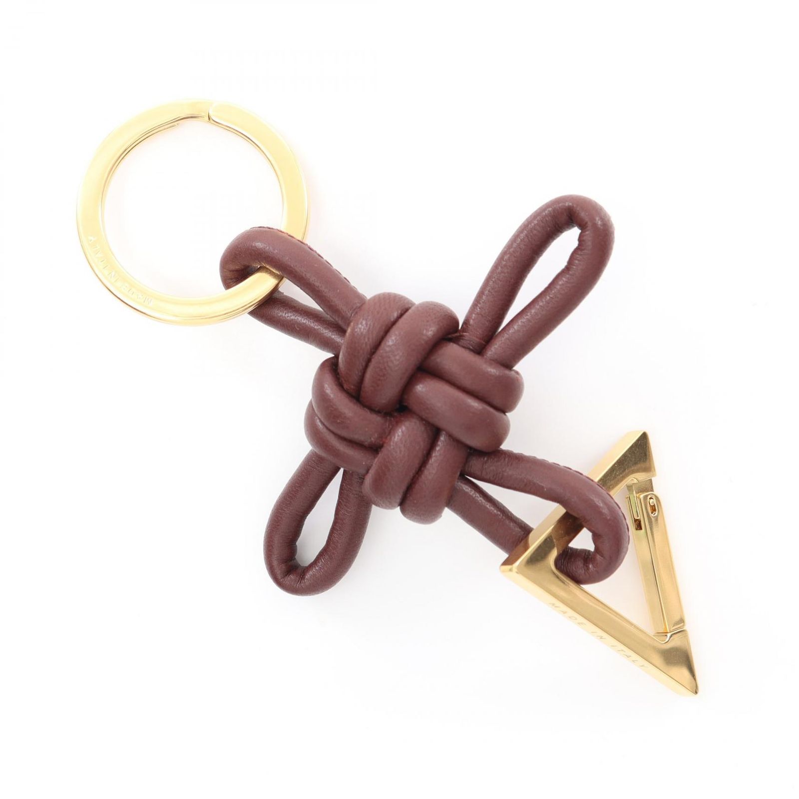 BOTTEGAVENETA編み込みレザーキーホルダー（パラキート）美品❗️ BOTTEGAVENETA編み込みレザーキーホルダー（パラキート）美品