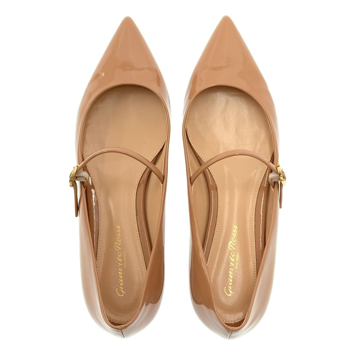 ジャンヴィトロッシ パンプス パテント フラット ストラップ 37