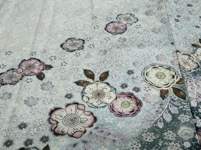 平和屋着物○訪問着 辻が花 暈し染め 銀通し地 やまと誂製