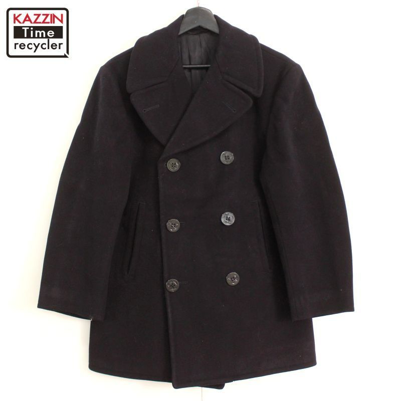 60s U.S.NAVY wool Pコート 60s USA製 vintage U.S.NAVY ミリタリー ウール Pコート メンズ M