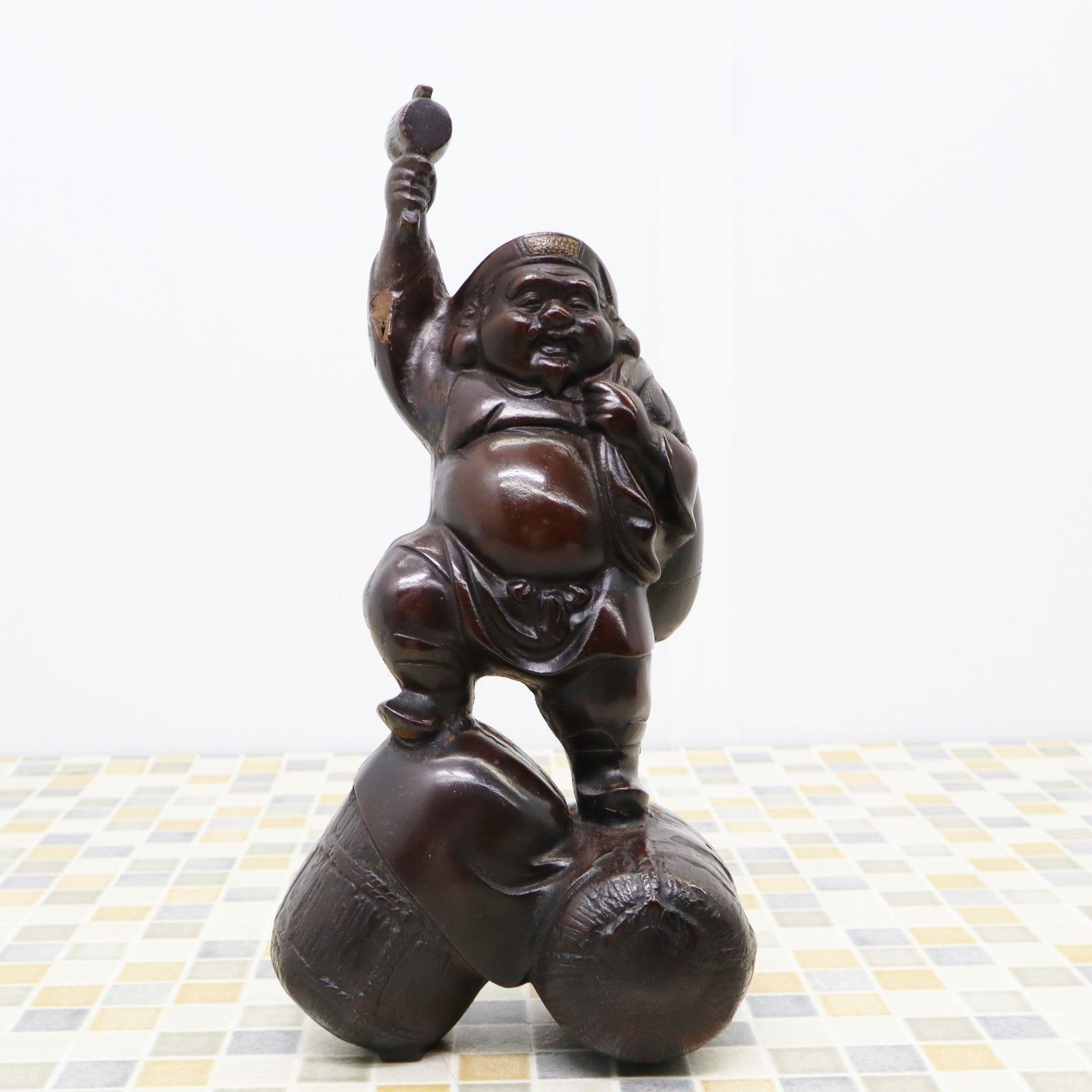 △商売繁盛 ストア 大黒天様｜七福神 大黒天 置き物 俵｜重量約5.5kg