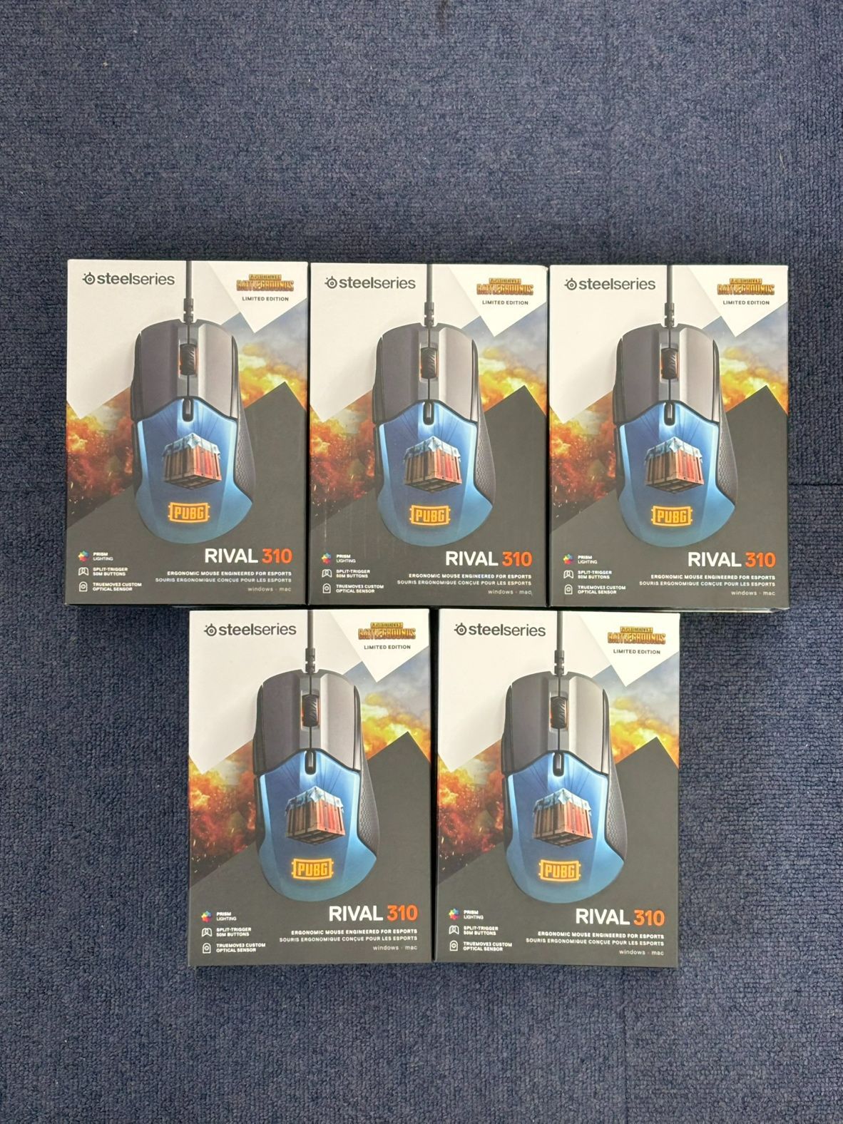 SteelSeriesゲーミングマウス Rival 310 PUBG Edition 5個 *2523