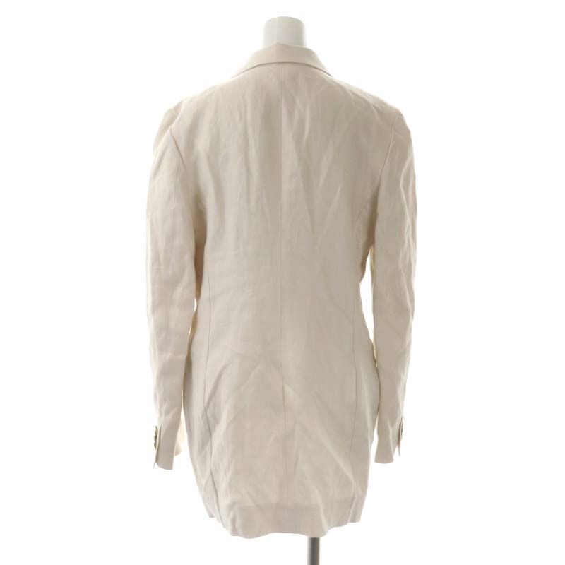カバナ Cabana ダブル2Bリネンジャケット テーラード シルク混 長袖 38 オイスターホワイト /AM ■OS