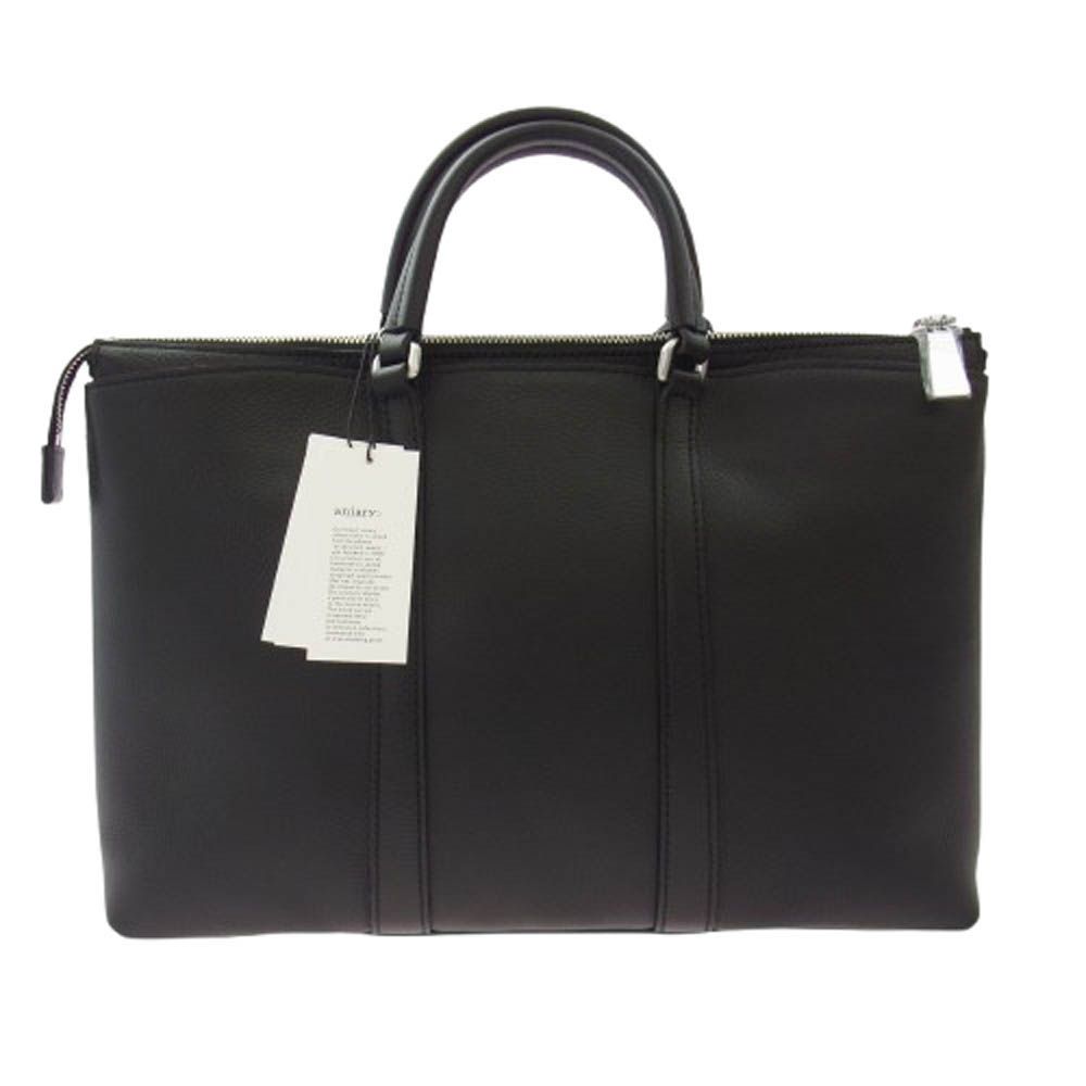 aniary アニアリ 07-01005 Shrink Leather レザー ブリーフケース ビジネスバッグ ブラック系 新古品