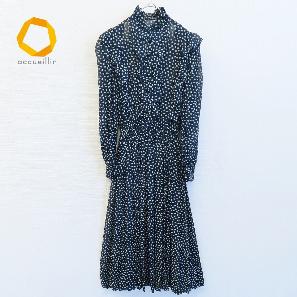 ダナパリ DANAPARIS ヴィンテージ ドット フリル ワンピース