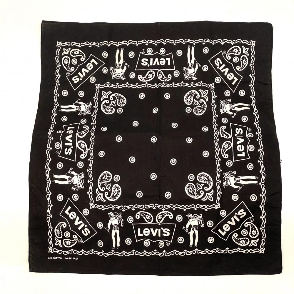 【中古】Levi's ヴィンテージ　Levi's　サドルマンバンダナ　黒 リーバイス[17]