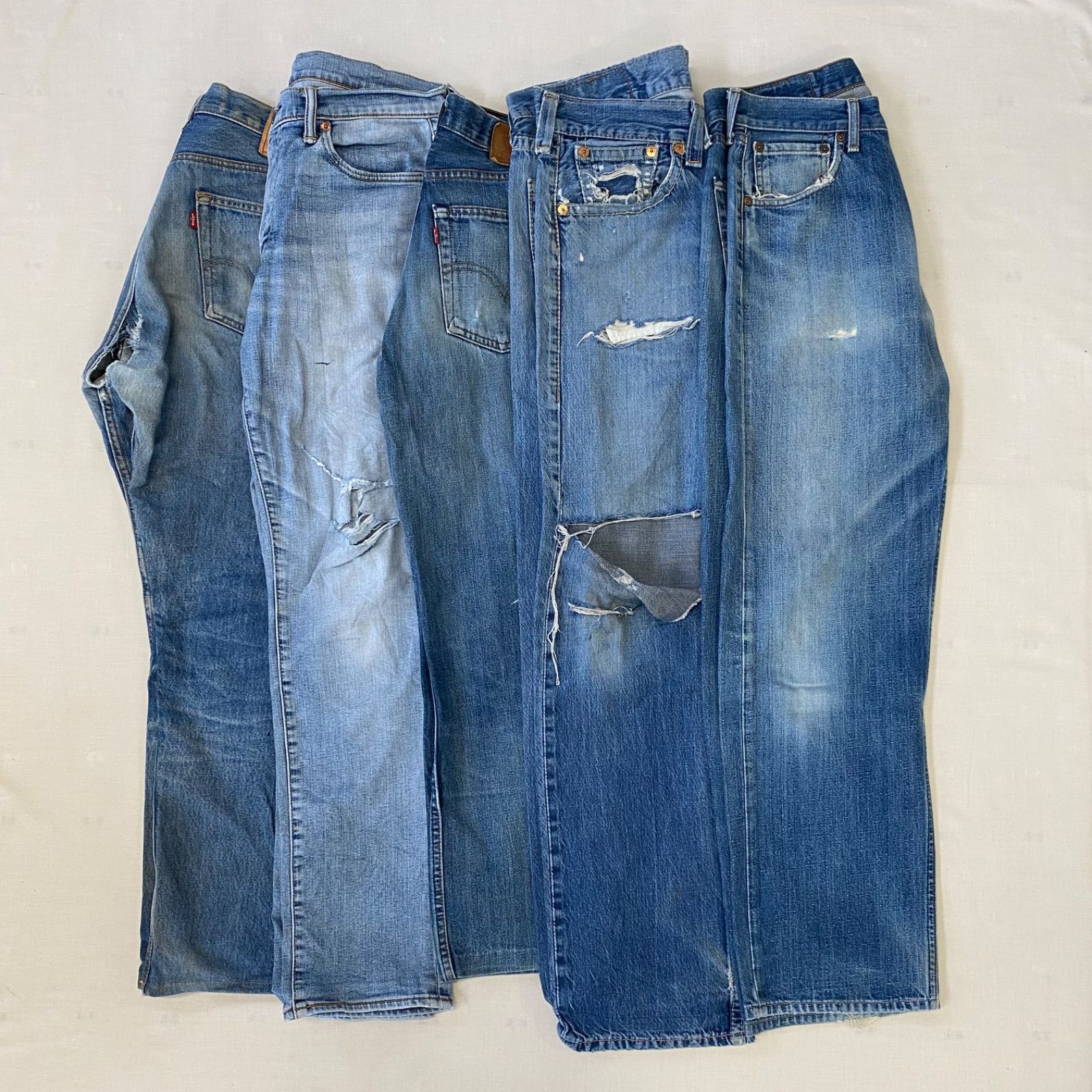 Levi’s デニムパンツ　まとめ売り　リーバイス　端切れ　リメイク　古着　卸売 訳あり LEVI'S リーバイス デニム デニムパンツ ジーパン