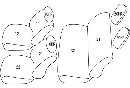 Clazzio クラッツィオ シートカバー L ライン サンバー バン S321Q S331Q H24 7～R3 12 ED-6605 LAWEED_CL