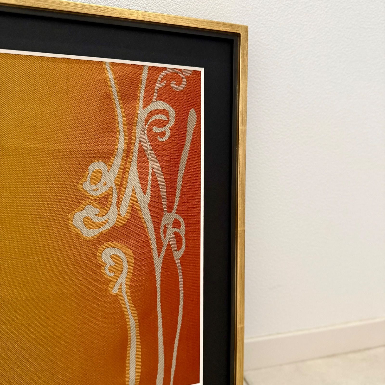 京都帯屋さん フレーム入りシルク織物アート KENZOわらび