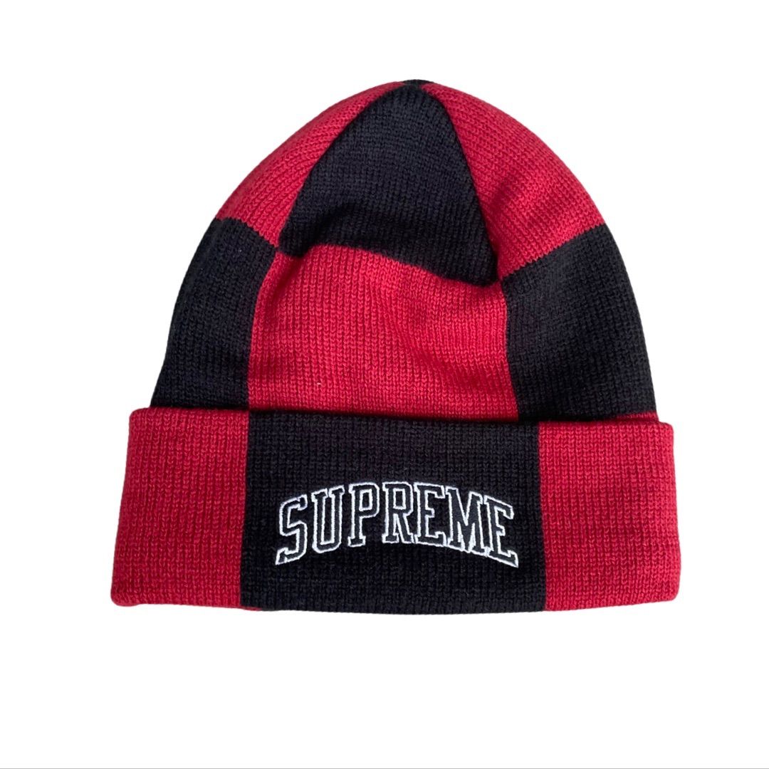 未使用品 19aw supreme シュプリーム ニット帽 ビーニー 黒 赤