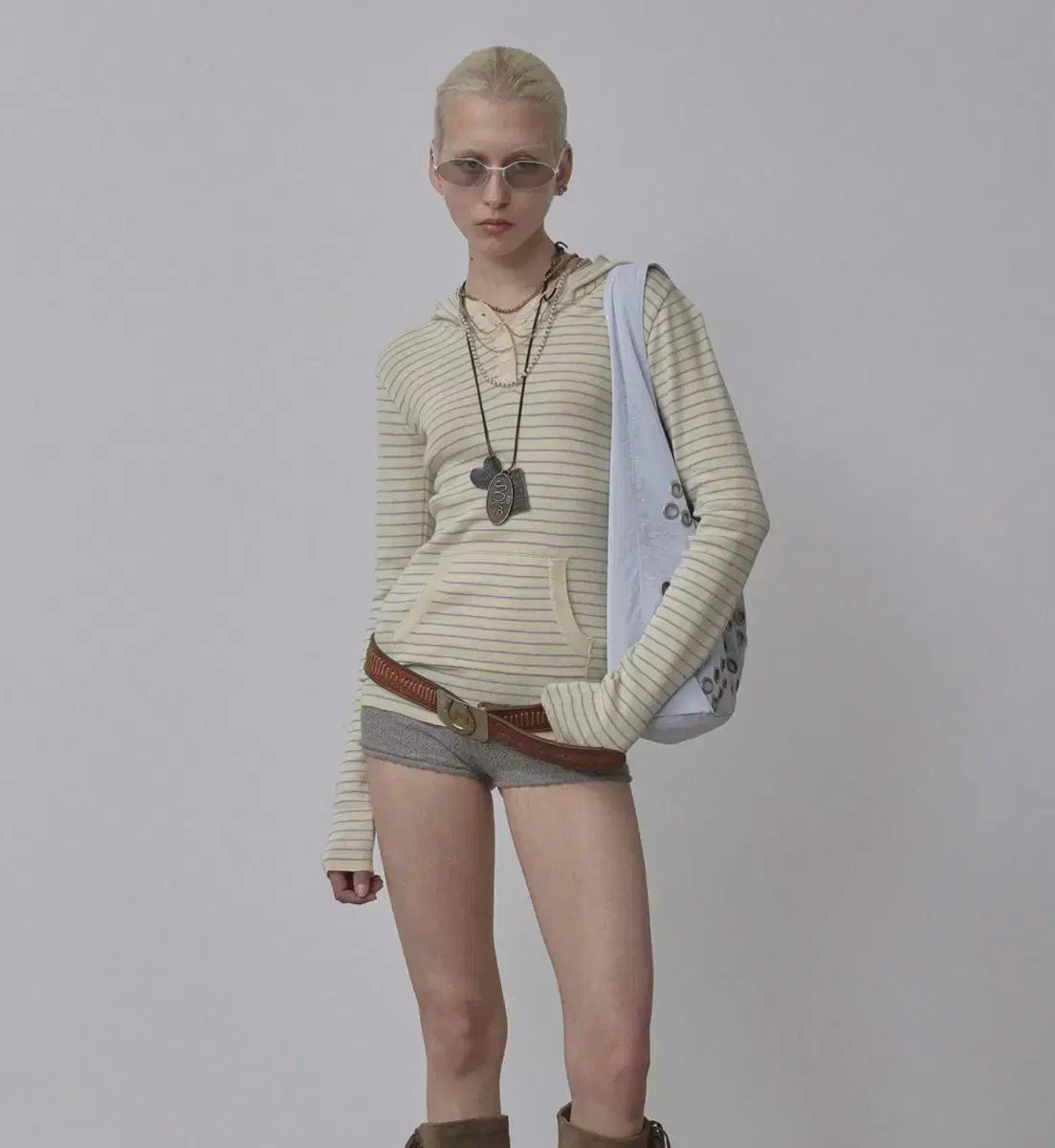SCULPTOR スカルプター Knitted Stripe Hoodie