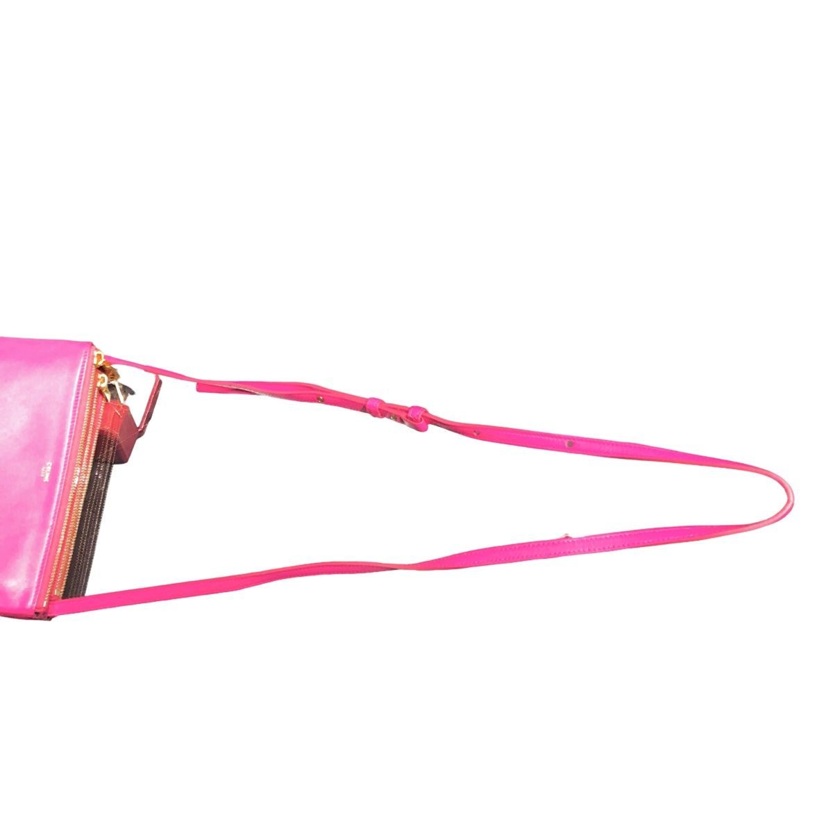 セリーヌ ショルダーバッグ トリオ スモール バーガンディ 赤 セリーヌ