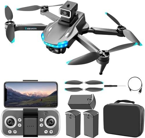 S138 ドローン カメラ付き 4K HD ESCカメラ 90°電動調整 小型 折り畳み式 向け ミニドローン ブラシレスモーター付き 子供向け トイドローン 収納ケース付き バッテリー3個 飛行時間45分 360°インテリジェ