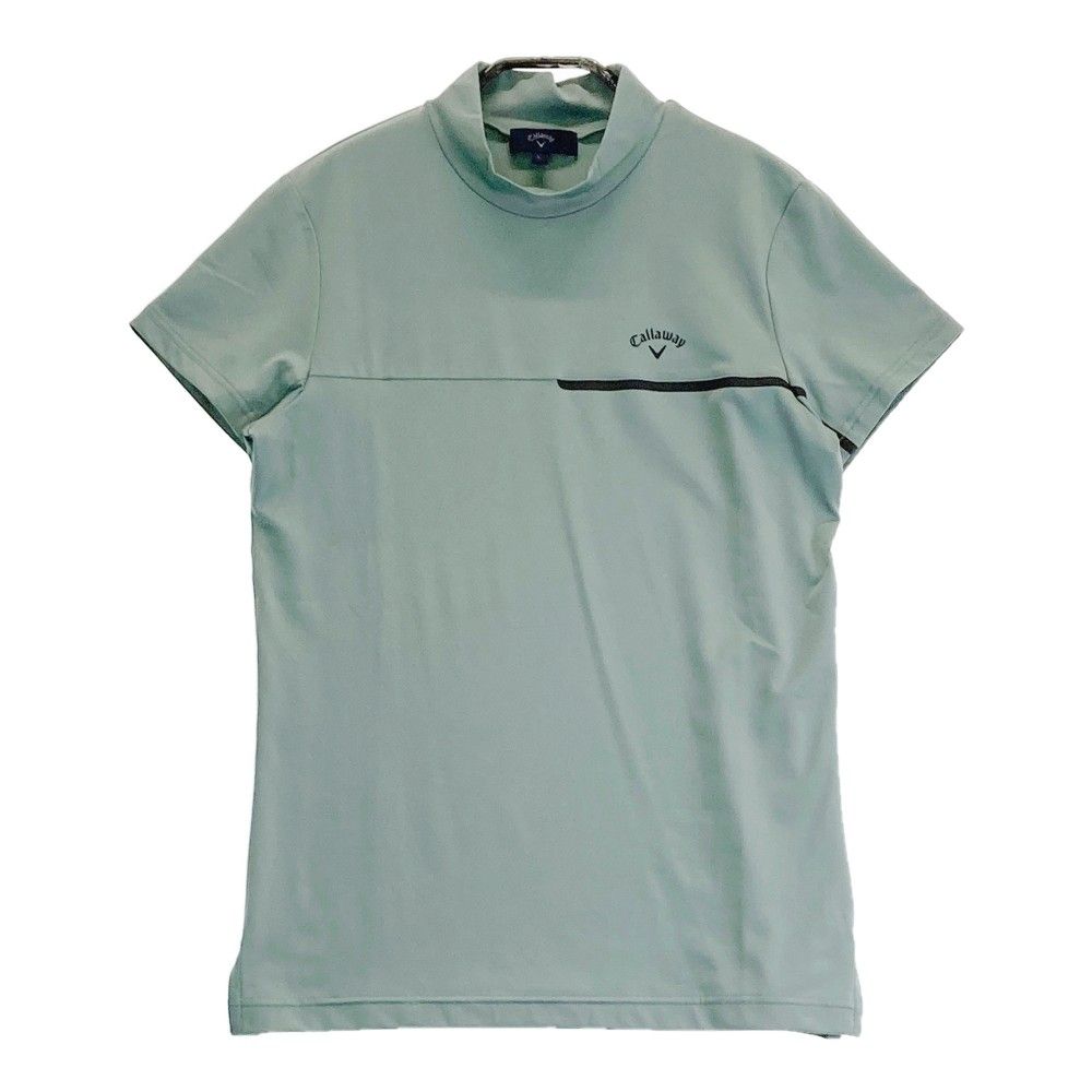 サイズ：L CALLAWAY キャロウェイ  モックネック 半袖 Tシャツ  グリーン系 [240101220706]# ゴルフウェア レディース ストスト