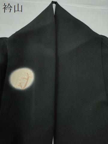 平和屋着物○訪問着 風景枝花文 蛍暈し 黒地 正絹 逸品 CAAW7798yc