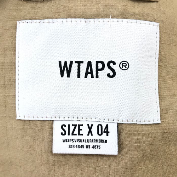 ダブルタップス WTAPS 21AW SBS LS NYCO RIPSTOP ジャケット リップストップ シャツ サイズ04 XL相当 212GWDT  SHM02 ベージュ【中古】【新品同様】【美品】 - メルカリ