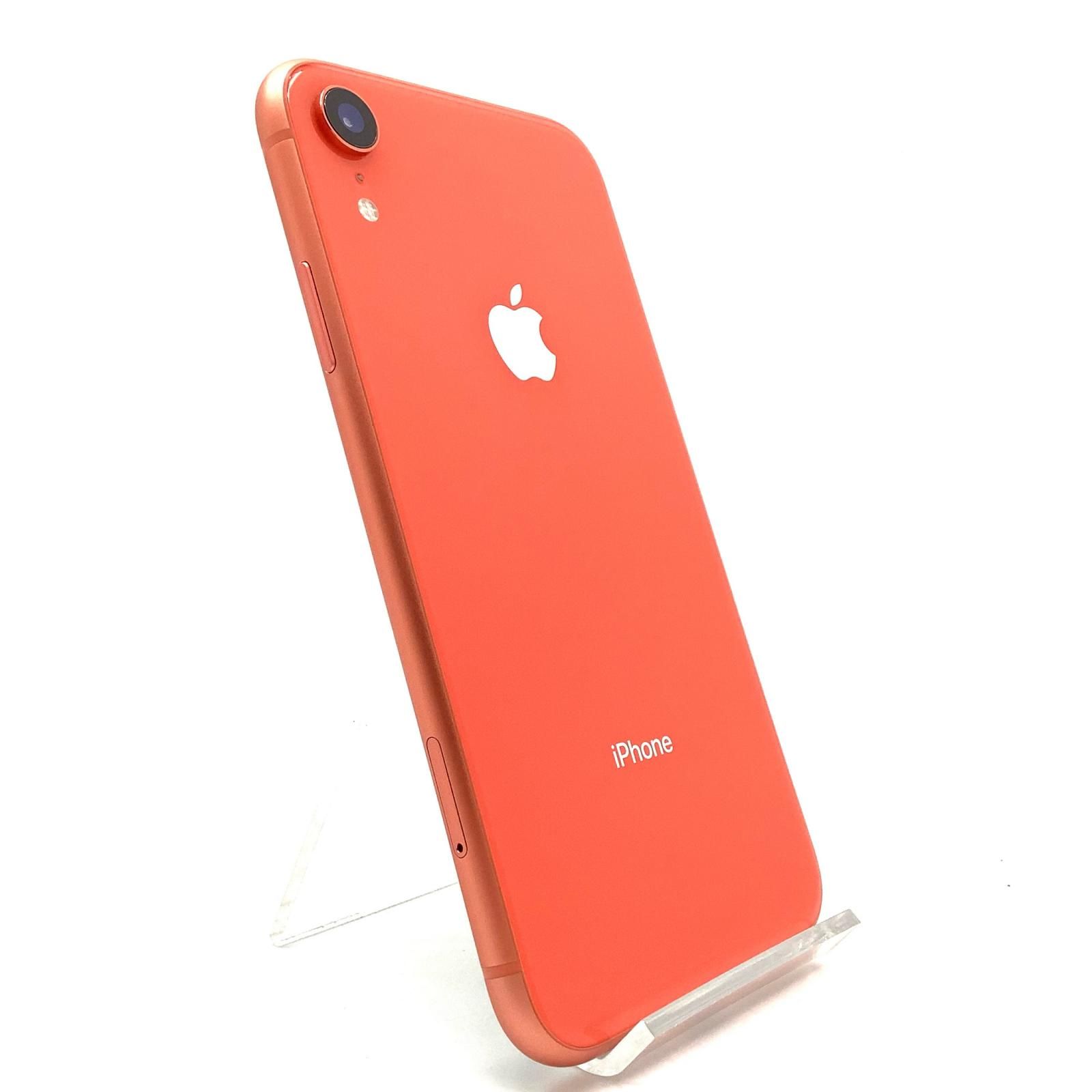 【全額返金保証】【最速発送】Apple iPhone XR 128GB コーラル docomo 白ロム 79% 美品 動作確認済